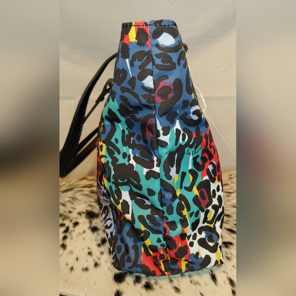 Sakroots Artist Circle Metro Tote Multi-Colored Leopard Style Print NWT - Picture 10 of 16